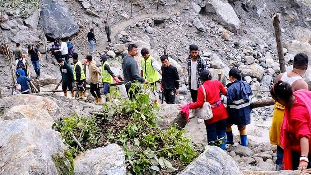 | Photo: PTI/File : Sikkim landslide